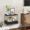 Wood Metal Floating Shelves for Bedroom, Bathroom Wall Shelf with Drawer, 2 Tier Storage, Floating Nightstand Bedside Table Shelf Wall Mounted Wall-mounted Kitchen Shelf, Coffee Bar Organizer